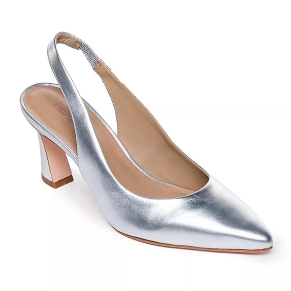 BERNARDO Slingback Pump in silver leather - Picture 3 of 16